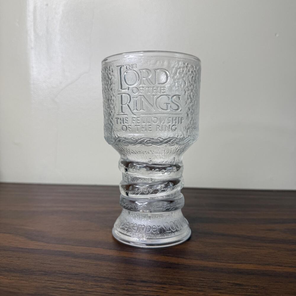 Lord of the Rings Glass Goblet Fellowship of Ring 2001 Burger King